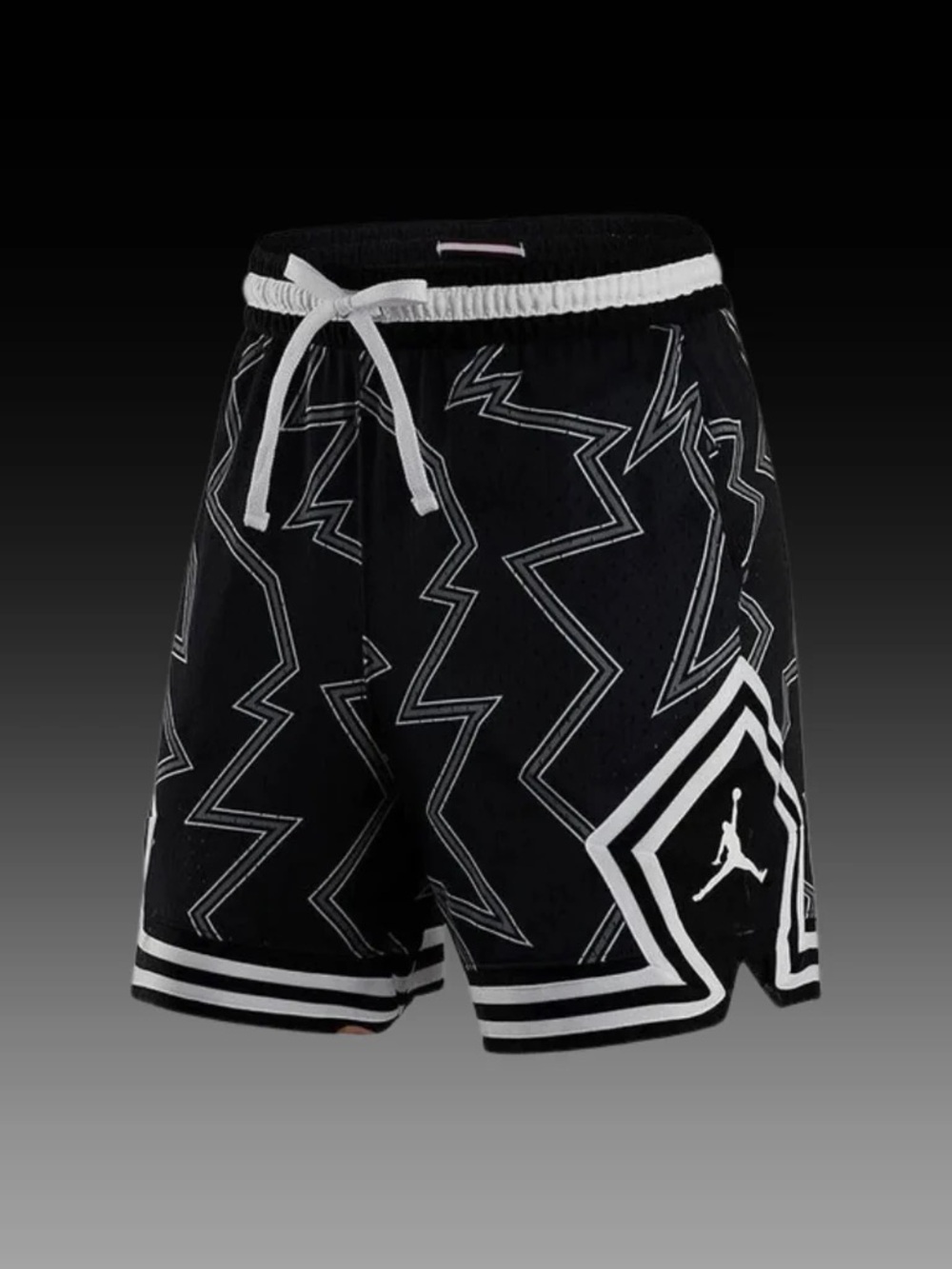 Air Jordan Dri-FIT Air Printed Diamond Short Black White Medium